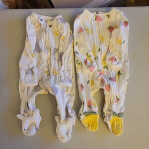 Baby Footed Pajamas - 2 Sleepers 0-3 months